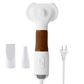 Pet Hair Dryer With Slicker Brush Low Noise 600W 3 Temperature Adjustable 3 In 1 Grooming Dog Blow Dryer  Coffee