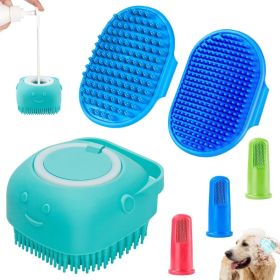6PCS Dog Bath Brush  Dog Toothbrush Adjustable Handle Shampoo Brush  Scrubber For Short  Long Haired Dogs Cats  Effectively Solve Odor Stain Removal P