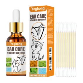 Pet Ear Cleaner Drops, Dog & Cat Ear Care Solution With Aloe, Glycerin & Tea Tree Oil, Gentle Ear Cleanser For Removing Dirt, Odor & Mites, 50ml