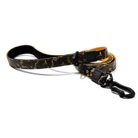 UV Printing Camouflage Embossed Pet Leash Set Is A Perfect Combination Of Style And Functionality Specially Designed For Pets' Outdoor Activities. Eve (Option: Orange-15mm)