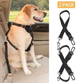 2Pcs Pet Dog Seat Belt Leash Adjustable Pet Dog  Safety Leads Harness (Option: 2pcs)