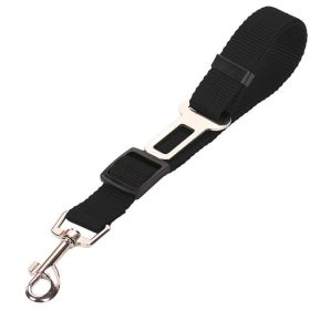 High Quality Durable Pet  Vehicle Leash Nylon Adjustable Car Seat Dog Safety Belt Pet Leashes (Option: Black)