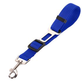 High Quality Durable Pet  Vehicle Leash Nylon Adjustable Car Seat Dog Safety Belt Pet Leashes (Option: Blue)