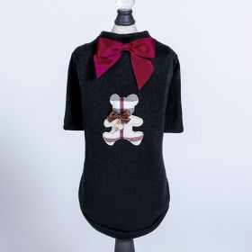 Burberry Dog Tee (Color: Black, size: SM)